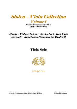 "Stolen" Viola Arrangements Collection Volume 1: Haydn - 'Cello Concerto No. 1 in C; Sarasate - Anda