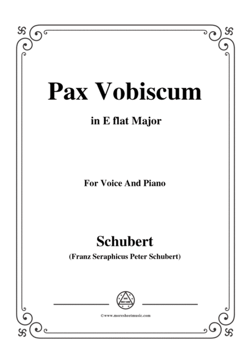 Schubert-Pax Vobiscum,in E flat Major,for Voice and Piano image number null