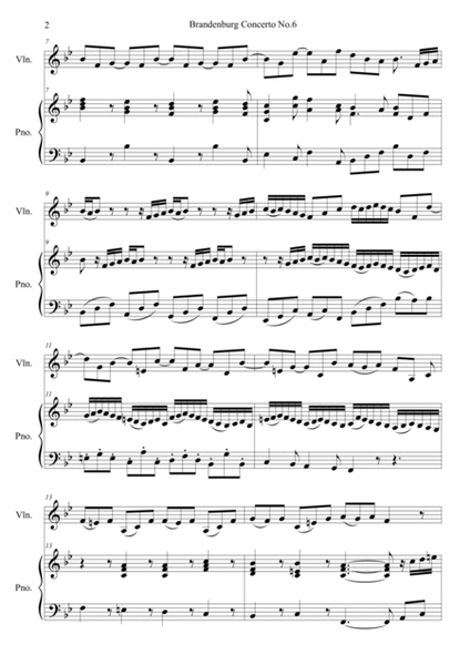 Brandenburg Concerto No. 6 in B flat major, BWV 1051 Mov.3 Allegro image number null