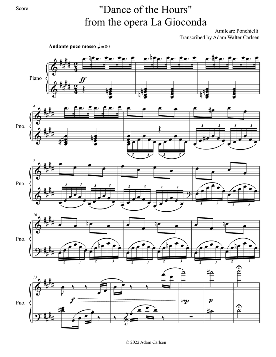 Dance of the Hours Dance of the Hours Piano Solo scores gallery preview page 2