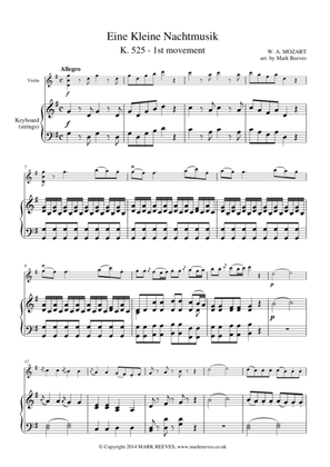 Eine Kleine Nachtmusik (for violin and piano/keyboard)
