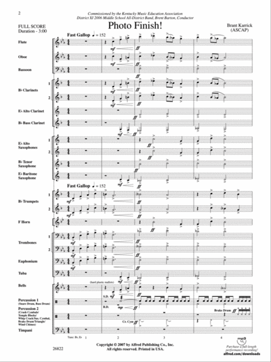 Photo Finish! Concert Band scores gallery preview page 2