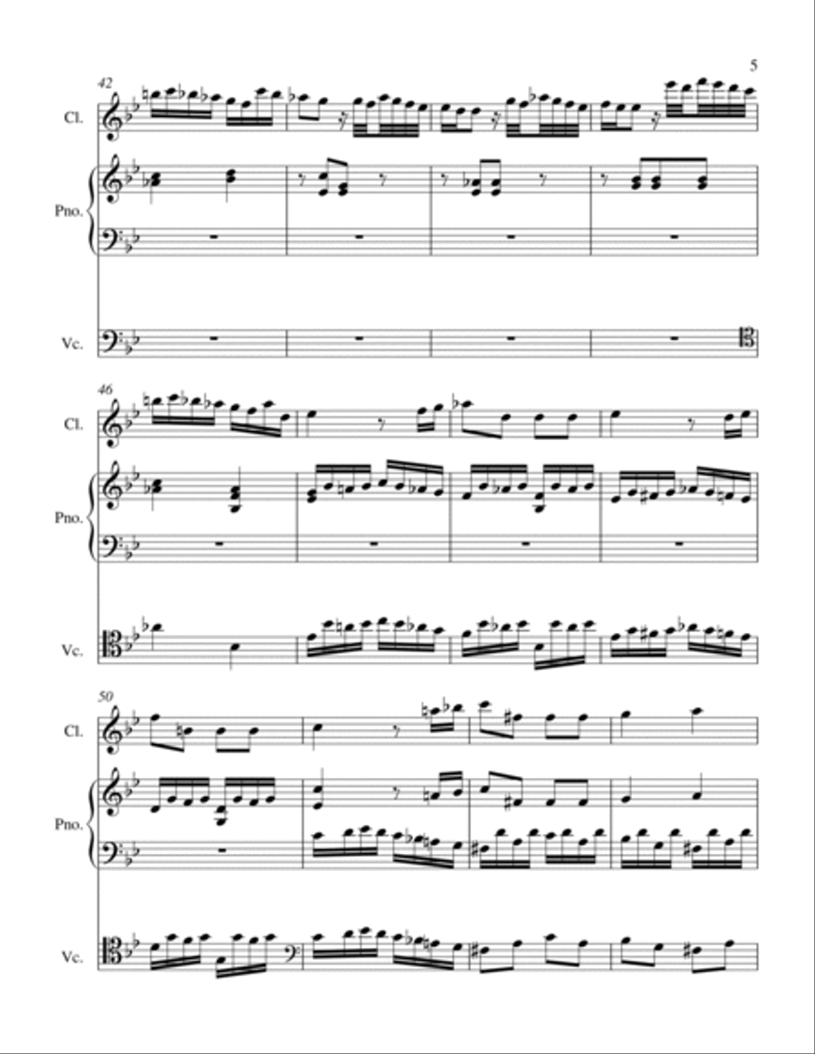 Andante from Beethoven s Piano Sonata Op49 No 1 Small Ensemble scores gallery preview page 5