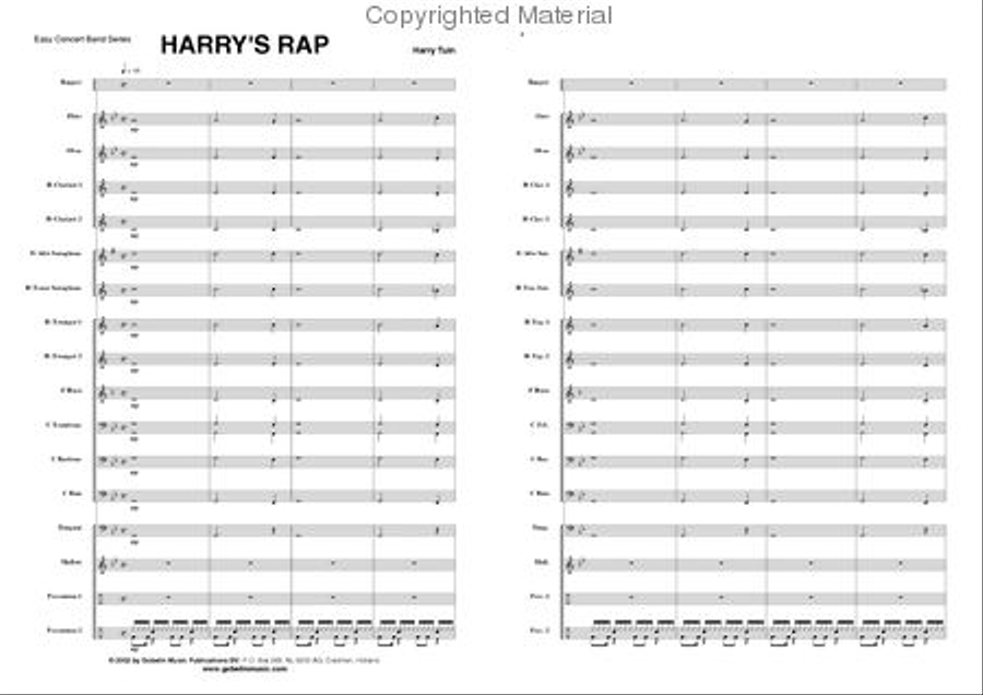 Harry's Rap Concert Band scores gallery preview page 2
