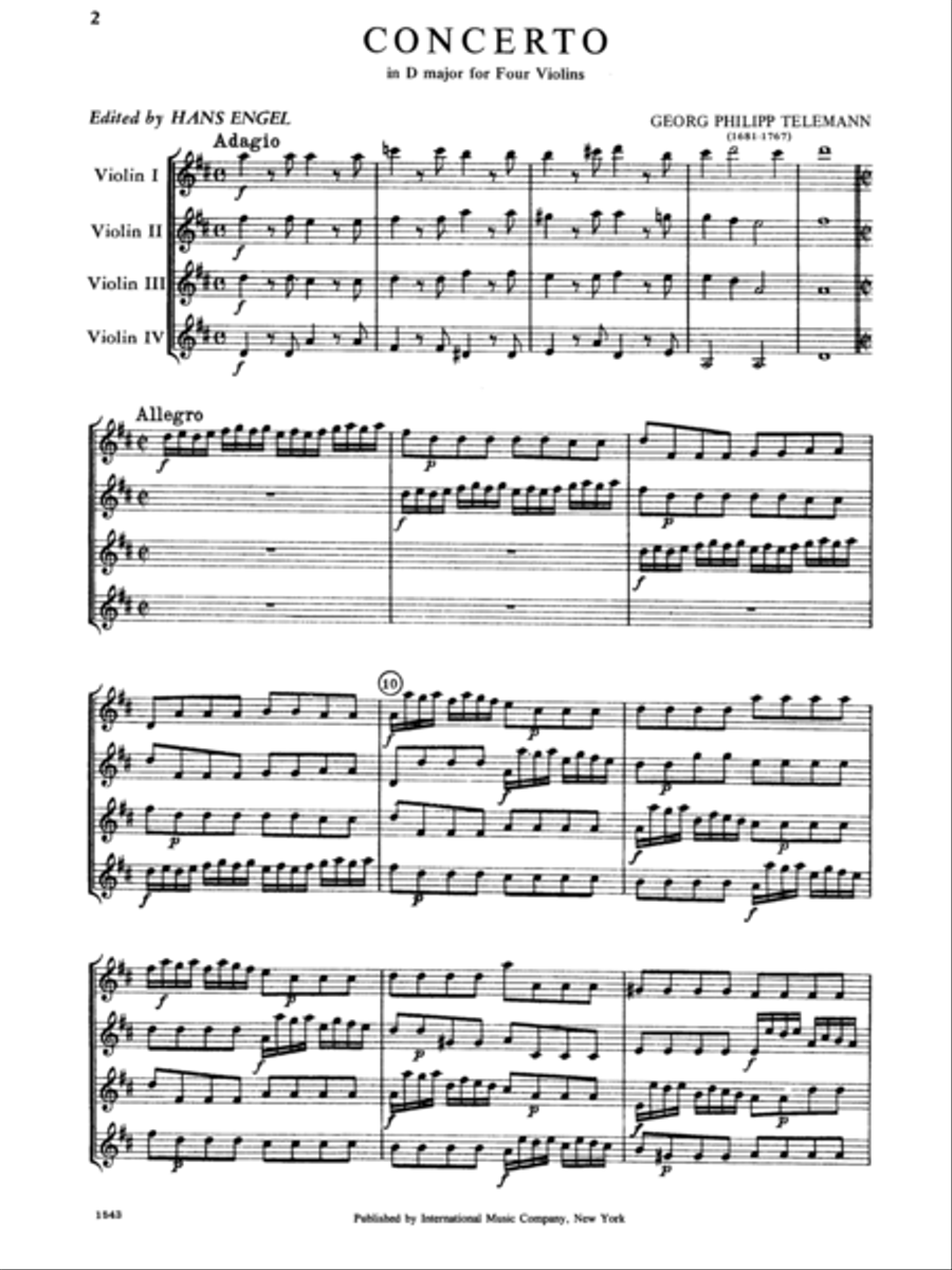 Concerto In D Major Concerto In D Major Violin scores gallery preview page 2