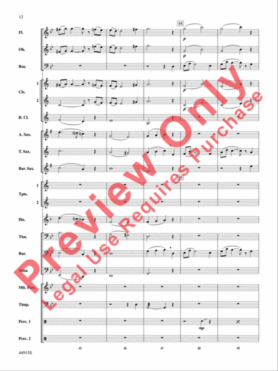 Transylvanian Lullaby Concert Band scores gallery preview page 13