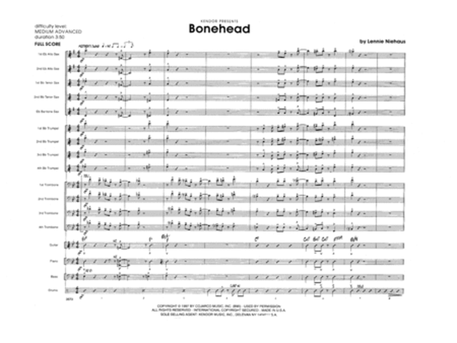Bonehead - Full Score