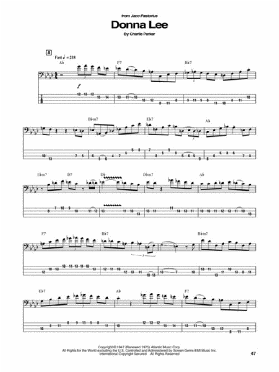 The Essential Jaco Pastorius Bass Guitar Tablature scores gallery preview page 5