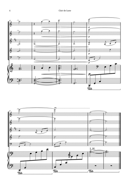 Clair de Lune by Debussy - Woodwind Quintet with Piano image number null