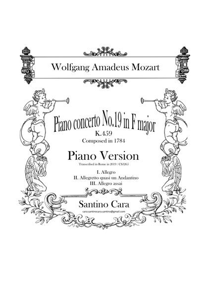 Mozart - Piano Concerto No.19 in F major K.459 - Piano Version image number null