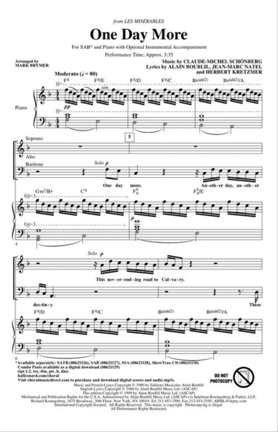 One Day More 3-Part scores gallery preview page 3