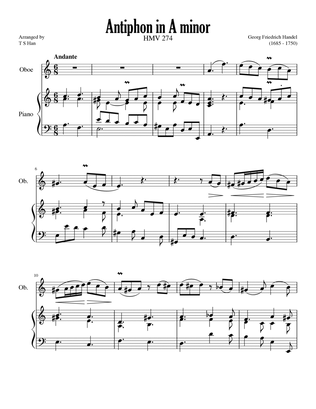 Handel Antiphon in A minor, HMV 274