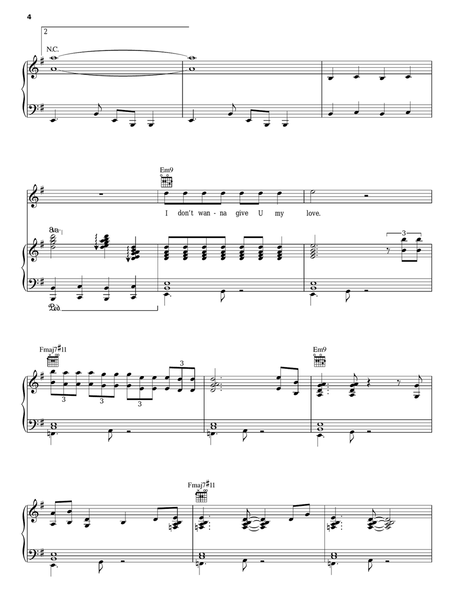 The Dance The Dance Piano, Vocal, Guitar scores gallery preview page 4