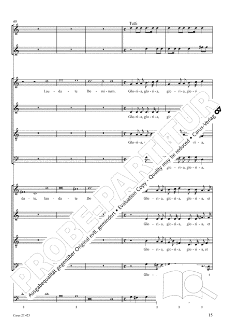 Laudate Dominum Secondo 4-Part scores gallery preview page 16