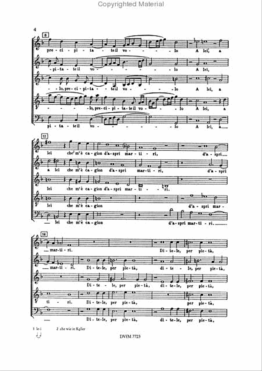 Italienische Madrigale Italienische Madrigale A Cappella scores gallery preview page 3