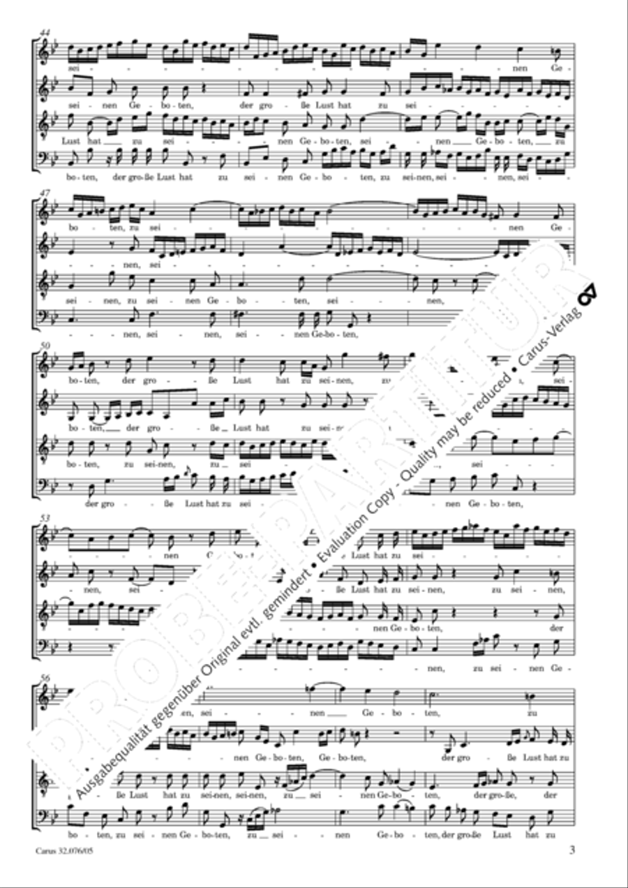 Blessed are all those who fear God (Wohl dem, der den Herren furchtet) SA scores gallery preview page 4