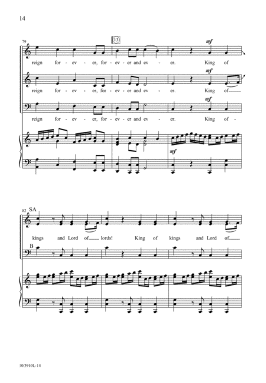 Hallelujah Chorus 3-Part scores gallery preview page 14