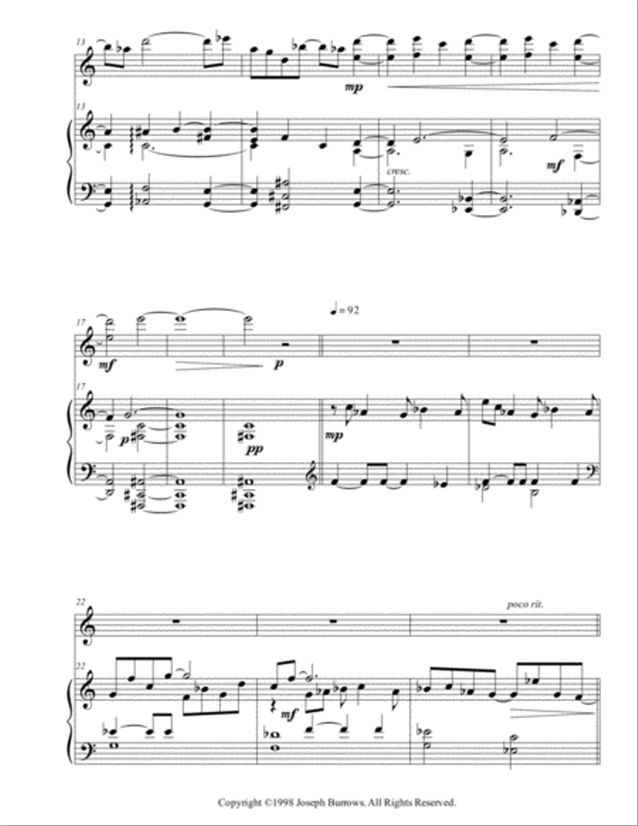 Movement for Violin and Piano by Joseph Burrows Violin Solo scores gallery preview page 2