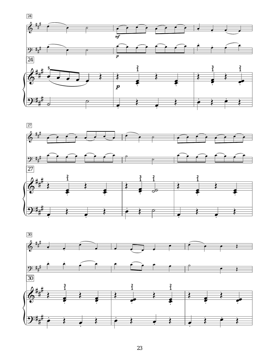 Over The Hills And Far Away Piano Trio scores gallery preview page 4