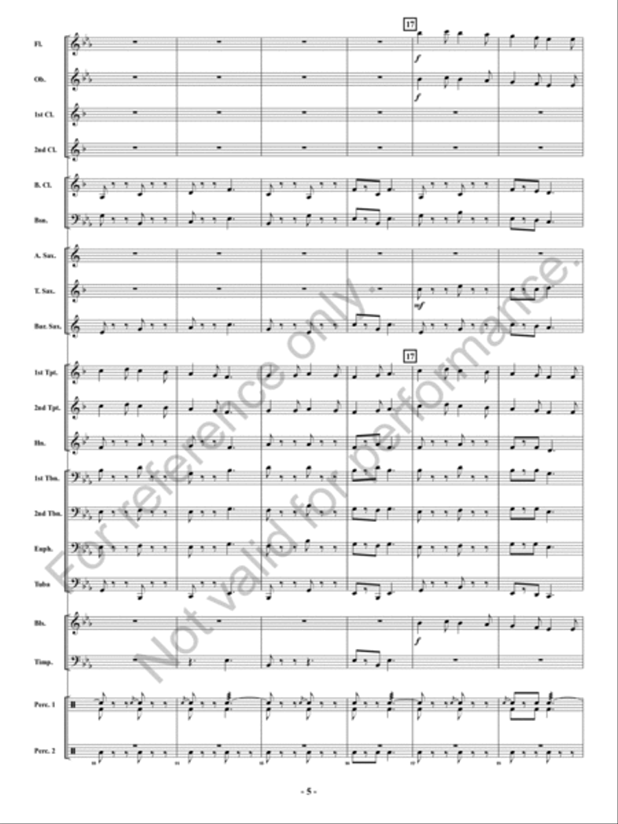 Festival of Carols in 6/8 Time Concert Band scores gallery preview page 6