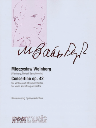 Book cover for Concertino Op. 42 for Violin and String Orchestra