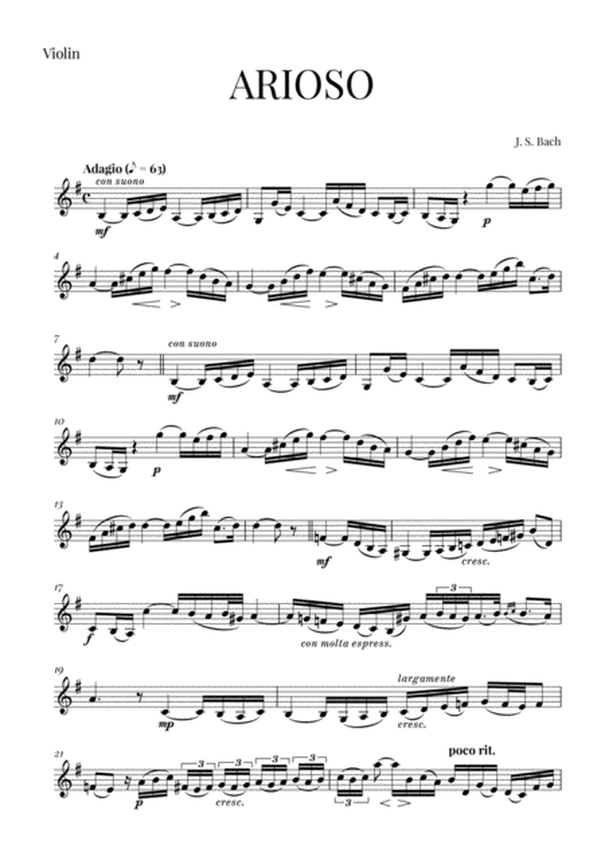 Bach - Arioso (Violin Part)