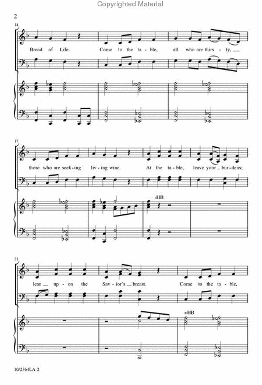 Come to the Table 4-Part scores gallery preview page 3