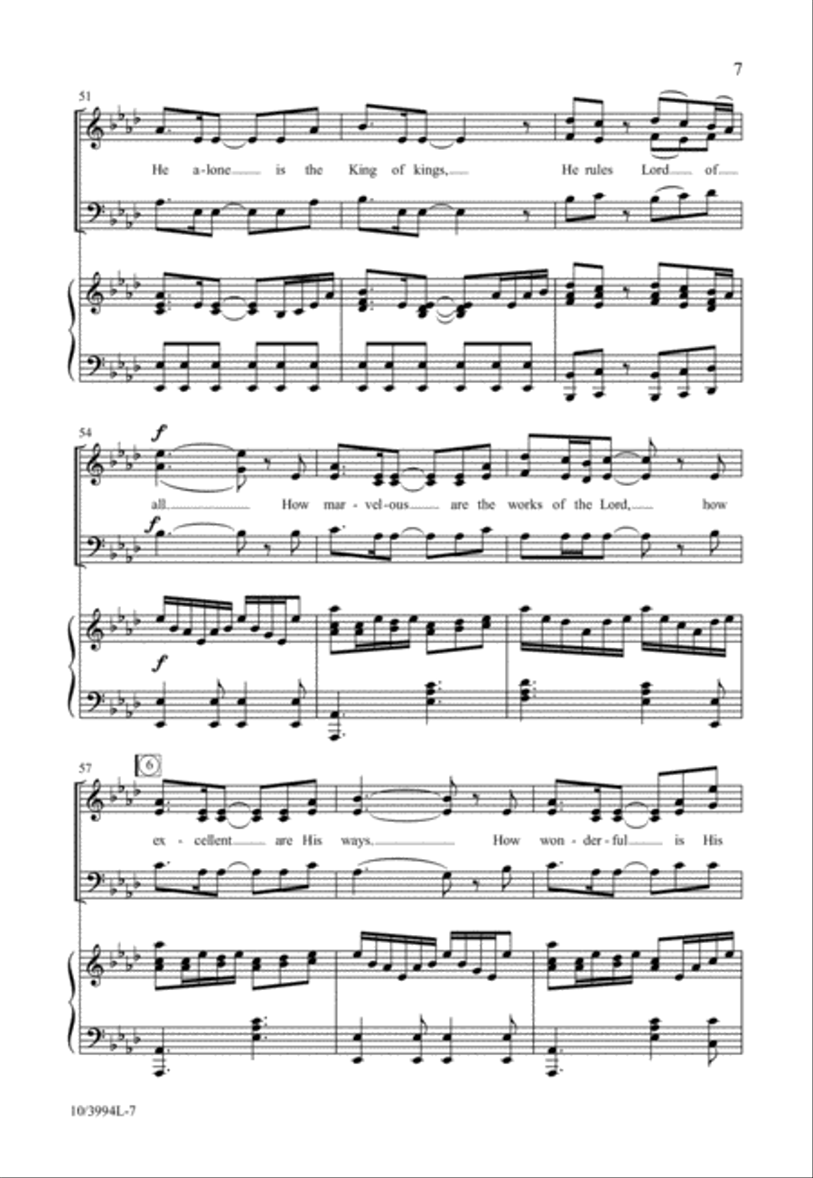 How Marvelous Are the Works 3-Part scores gallery preview page 7