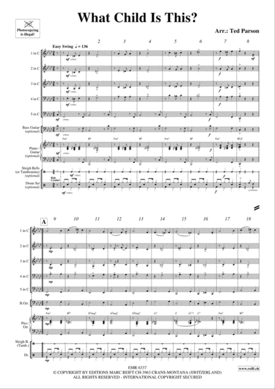What Child Is This? Concert Band scores gallery preview page 4