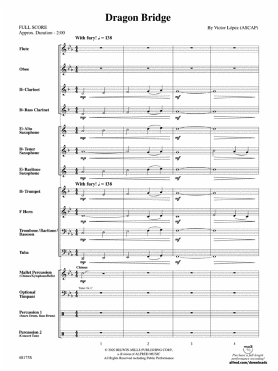 Dragon Bridge: Score Concert Band scores gallery preview page 3