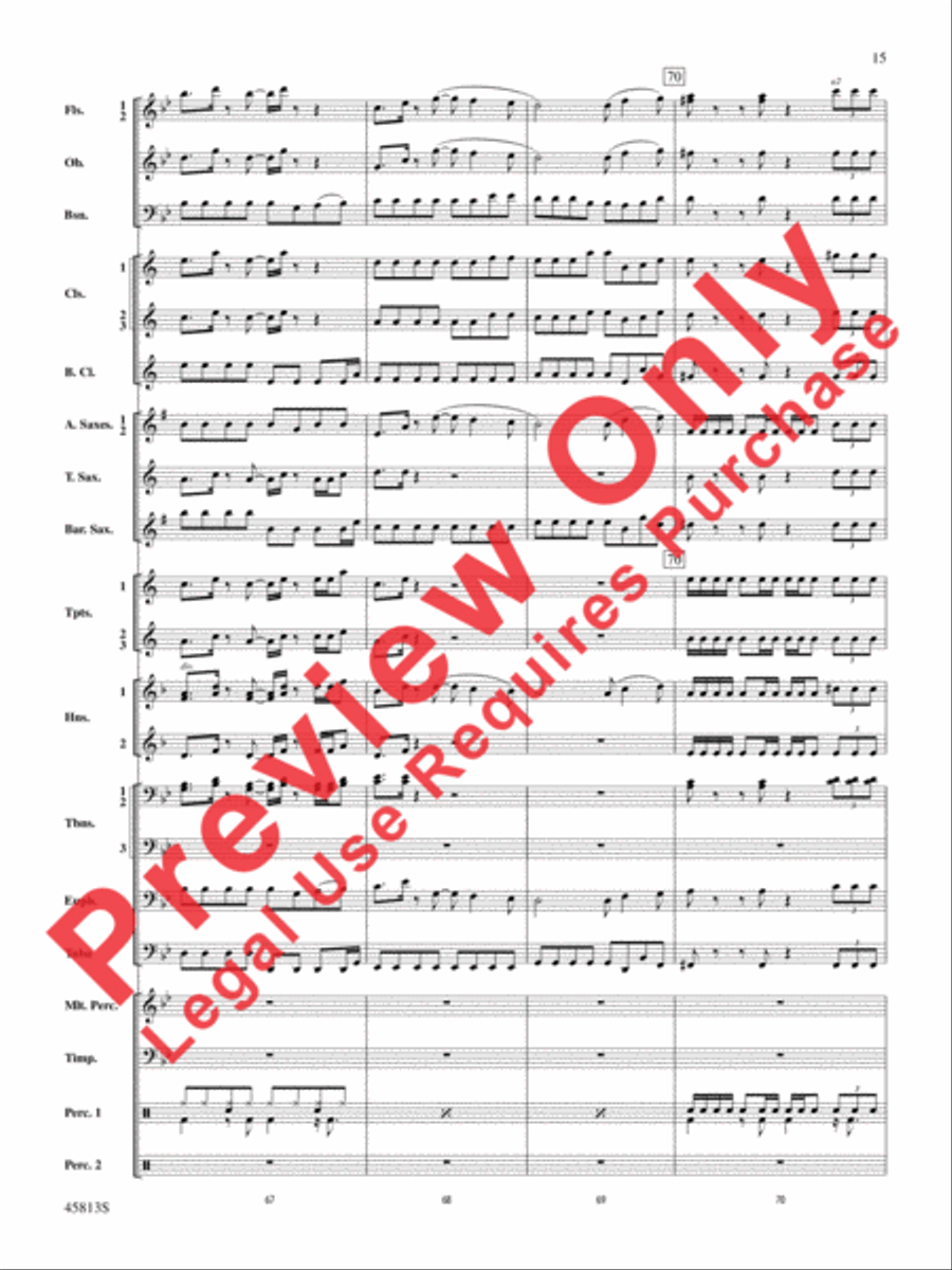 Hamilton, Suite from the Broadway Musical Concert Band scores gallery preview page 16