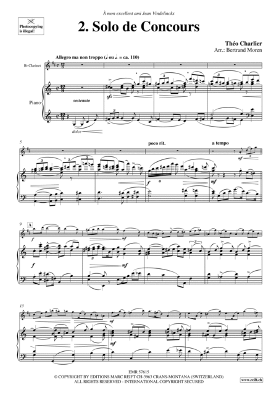 2. Solo de Concours 2. Solo de Concours Clarinet Solo scores gallery preview page 4
