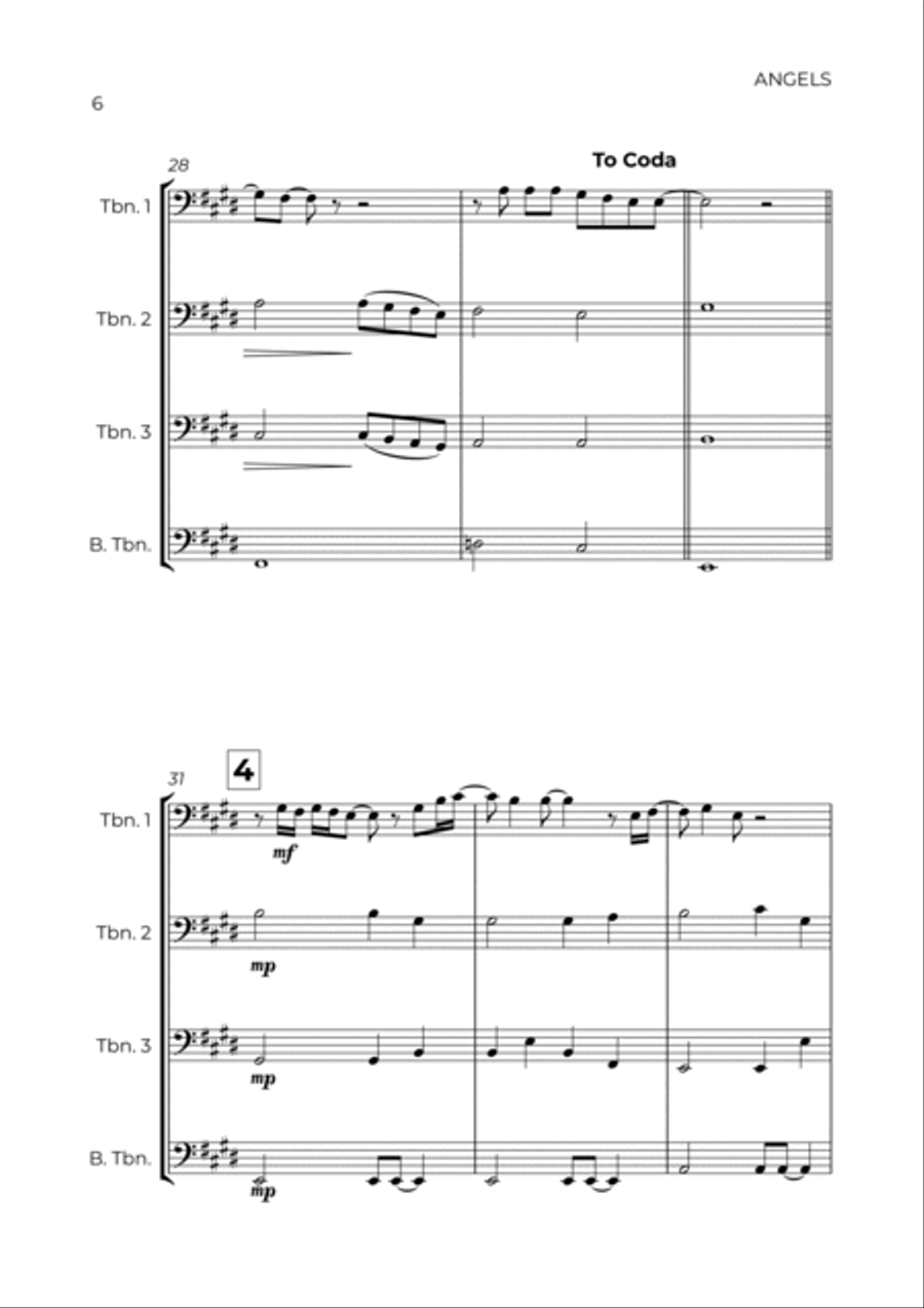 Angels Brass Quartet scores gallery preview page 6