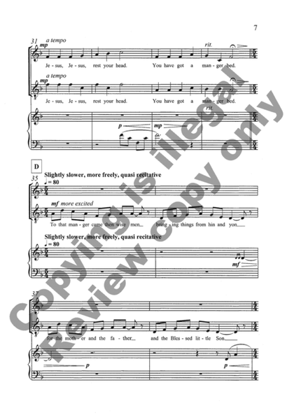 Appalachian Carols: 3. Jesus, Jesus, Rest Your Head (Choral Score)