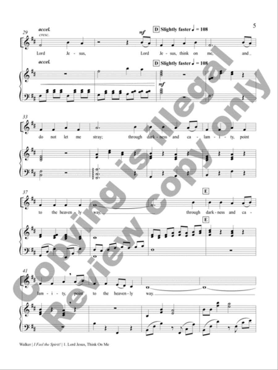 I Feel the Spirit (Piano/Vocal Score) Cello scores gallery preview page 5