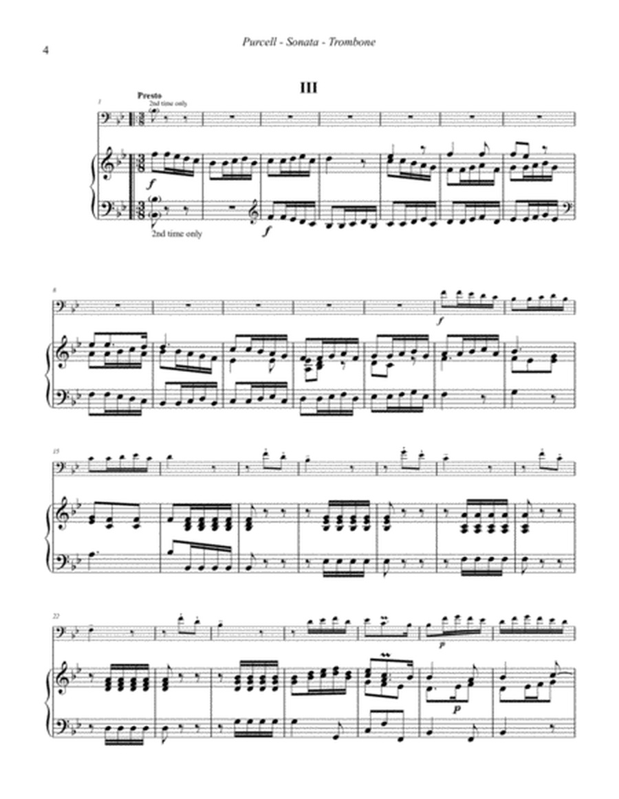 Sonata for Tenor Trombone and Piano or Organ