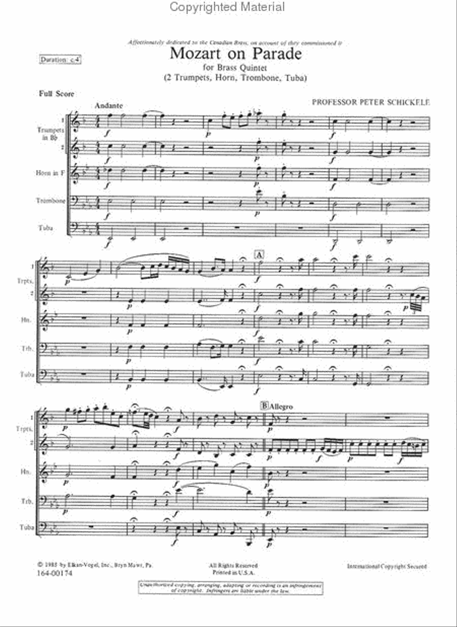 Mozart on Parade Mozart on Parade Chamber Music scores gallery preview page 2