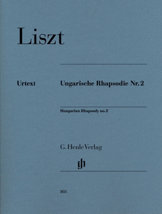 Book cover for Liszt - Hungarian Rhapsody No 2 Piano Urtext