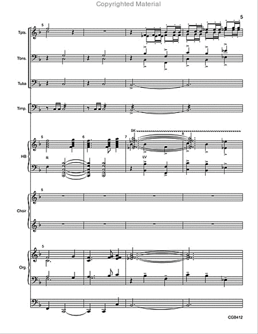 Alleluia! Sing to Jesus! Full Score Handbell Choir scores gallery preview page 4