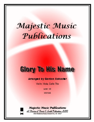 Book cover for Glory To His Name