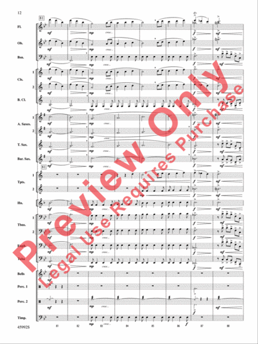 Nostalgia Concert Band scores gallery preview page 13