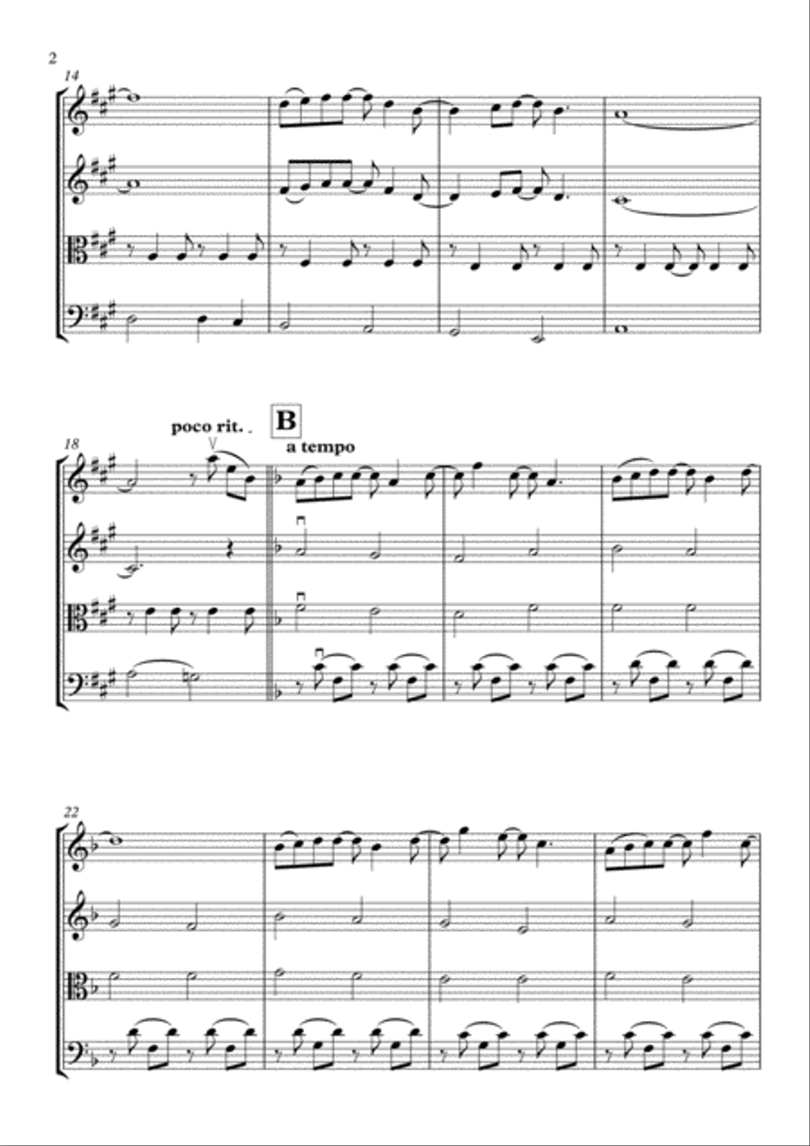 Forrest Gump - Main Title (feather Theme) String Quartet scores gallery preview page 4