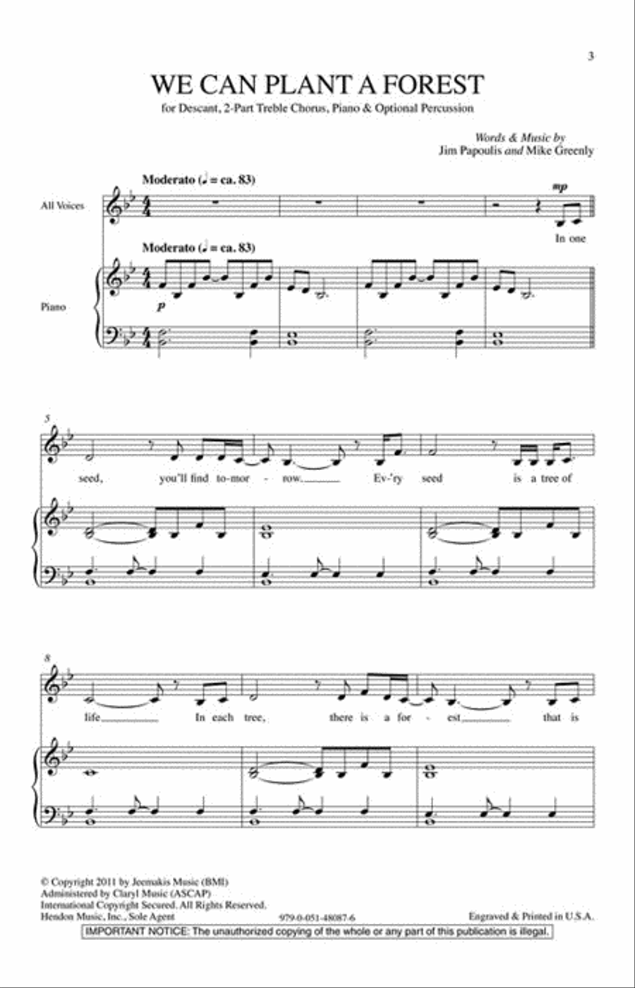 We Can Plant a Forest 2-Part scores gallery preview page 2