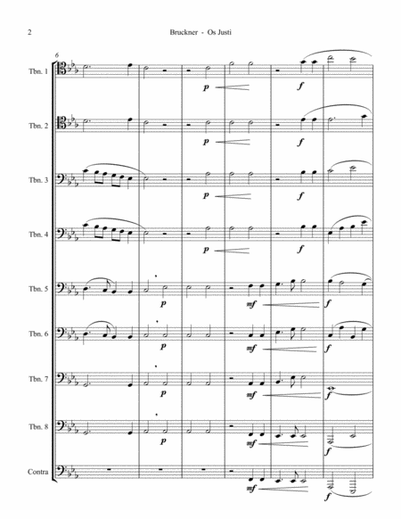 Os Justi for 8-part Trombone Ensemble