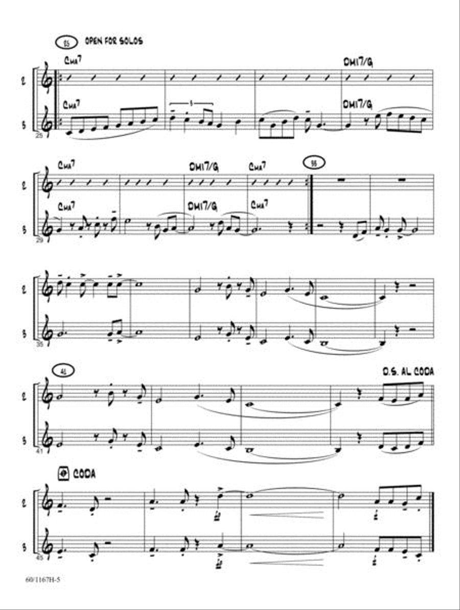 Aebersold for Everyone - Clarinet Jazz Ensemble scores gallery preview page 5
