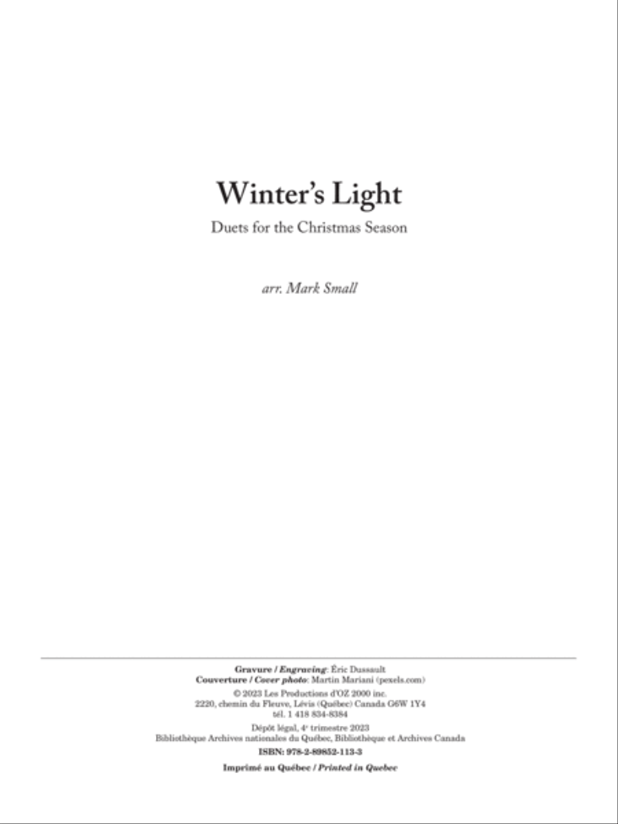 Winter’s Light - Duets for the Christmas Season Classical Guitar scores gallery preview page 2