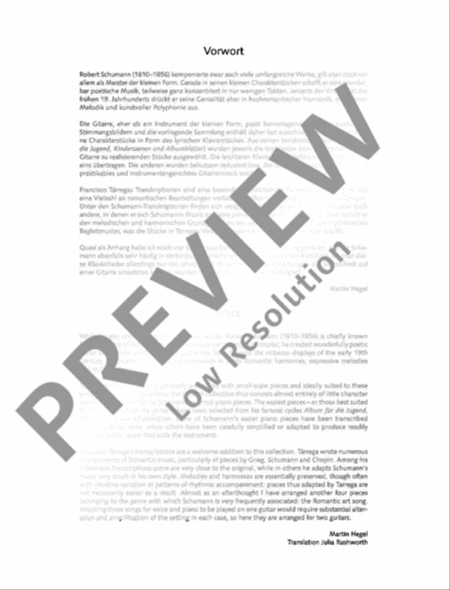 Schumann for Guitar Classical Guitar scores gallery preview page 4
