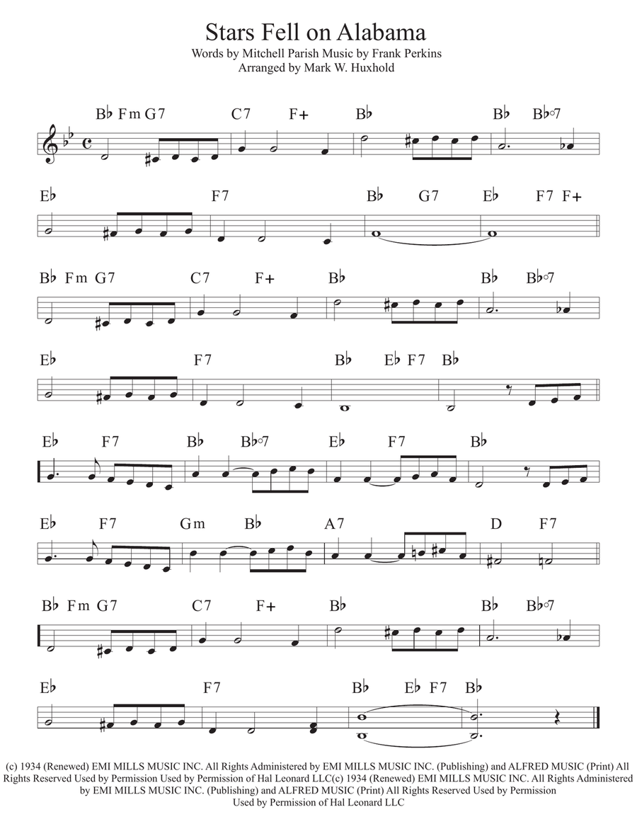 Stars Fell On Alabama Piano scores gallery preview page 2