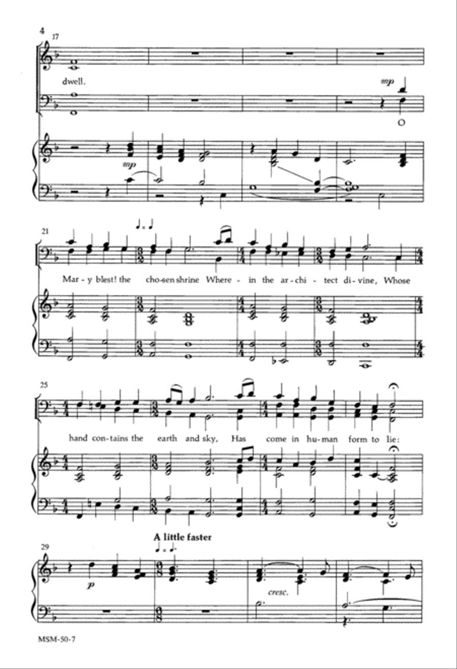 O Mary Blest, the Chosen Shrine 4-Part scores gallery preview page 2