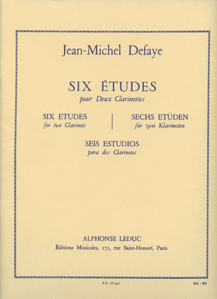 Book cover for 6 Etudes (clarinets 2)